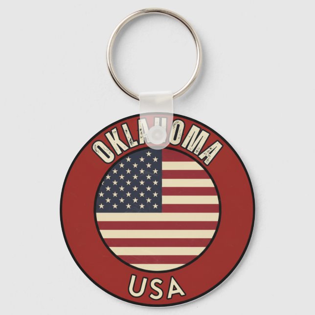 Oklahoma United States of America Key Ring (Front)