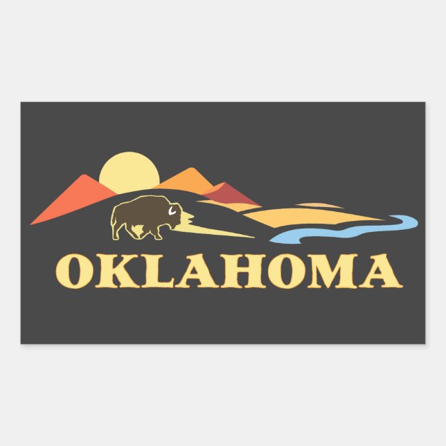 Oklahoma United States of America Rectangular Sticker (Front)