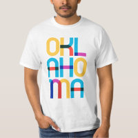 Oklahoma Vintage Retro Pop Art Colourful 80s Type