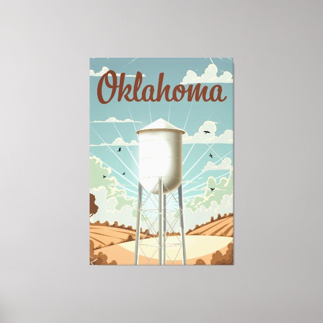 Oklahoma Water Tower Canvas Print (Front)