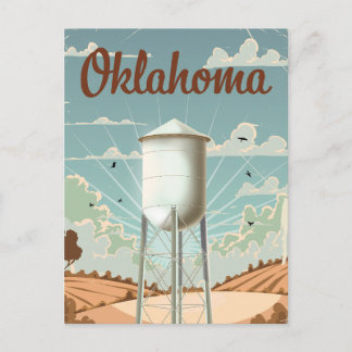 Oklahoma Water Tower Invitation Postcard