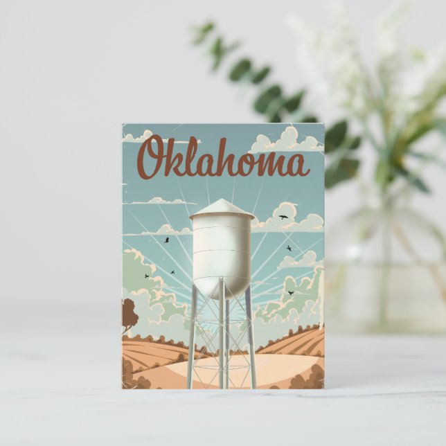 Oklahoma Water Tower Postcard (Standing Front)