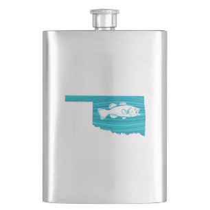 Oklahoma Wave Fishing Hip Flask