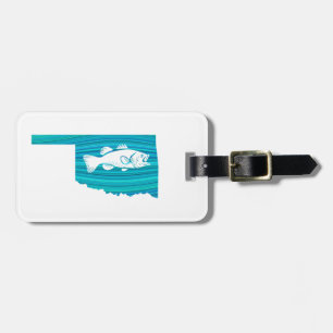 Oklahoma Wave Fishing Luggage Tag