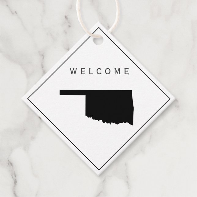 Oklahoma Welcome Bag Gift Tag Wedding Weekend (Front)