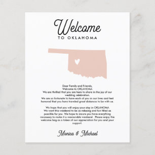 OKLAHOMA Welcome Letter & Itinerary ANY COLOR