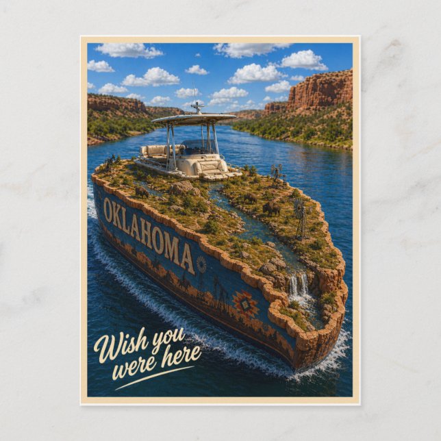 Oklahoma | Wish You Were Here | State Series Postcard (Front)