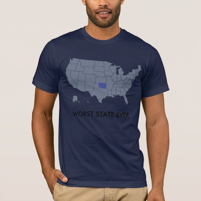 Oklahoma Worst State Ever T-Shirt (Front)