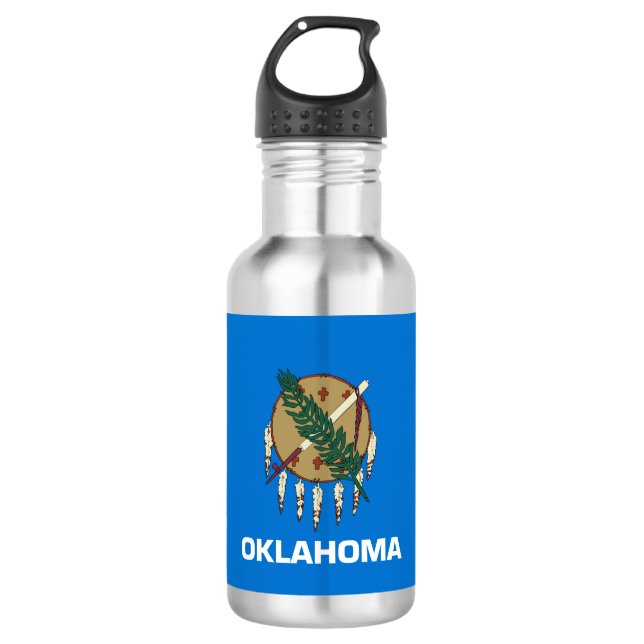 Oklahoman flag, American state flag paper cup 532 Ml Water Bottle (Front)