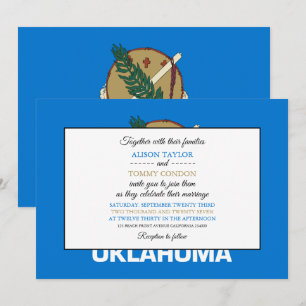 Oklahoman Flag, Flag of Oklahoma Wedding Invitation