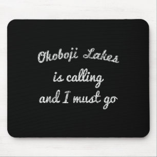 Okoboji Lakes Iowa Funny Fishing Camping Summer Gi Mouse Mat