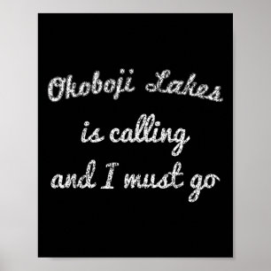 Okoboji Lakes Iowa Funny Fishing Camping Summer Gi Poster
