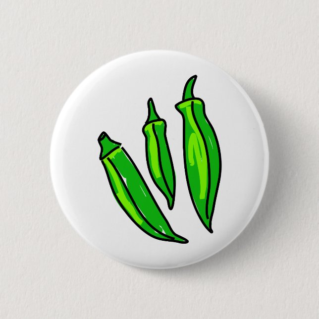 Okra 6 Cm Round Badge (Front)