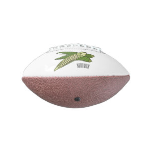 Okra cartoon illustration american football
