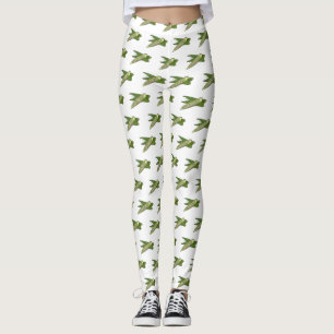 Okra cartoon illustration leggings