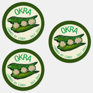 Okra Pods Veggie Vegetable Gumbo Canned Grown By