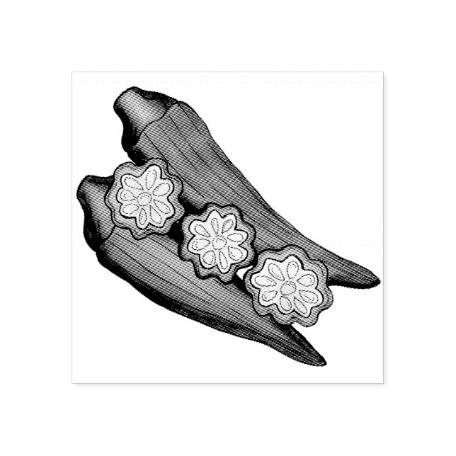 Okra Pods Veggie Vegetable Gumbo Southern Food Rubber Stamp (Imprint)