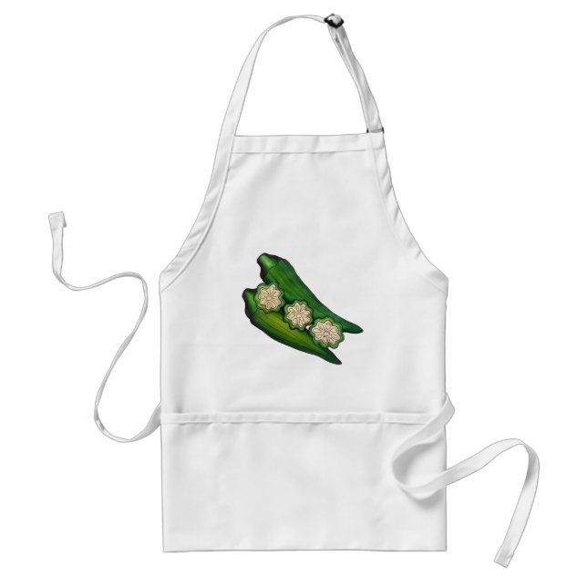 Okra Pods Veggie Vegetable Gumbo Southern Food Standard Apron (Front)