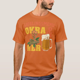 Okra Vegetable Marshmallow Vegan Vegetarian Vegeta T-Shirt