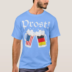 Oktoberfest 2022 American German Flag Beer Prost T-Shirt
