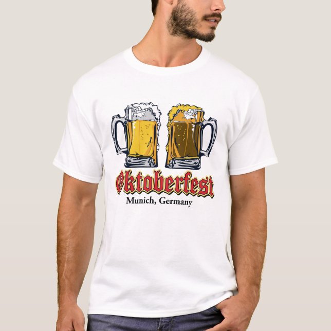 Oktoberfest 2 Beer Steins T-Shirt (Front)