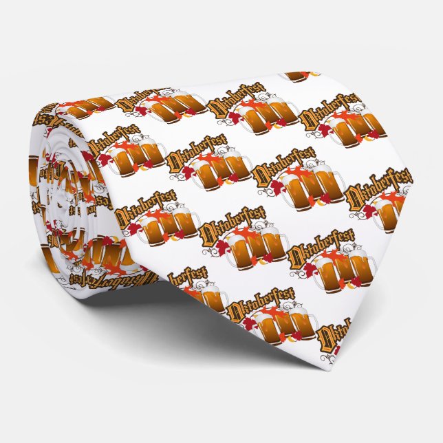 Oktoberfest Autumn Beer Tie (Rolled)