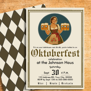 Oktoberfest Bavarian German Beer Party Invitation