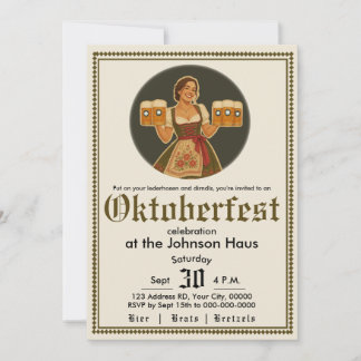 Oktoberfest Bavarian German Beer Party Invitation