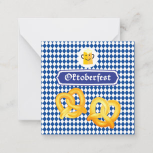OKTOBERFEST beer festival Bavarian flag blue Card