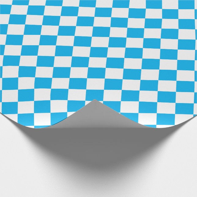 OKTOBERFEST beer festival Bavarian flag blue  Wrapping Paper (Corner)