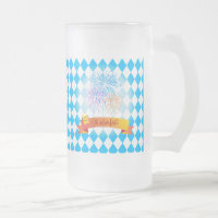 OKTOBERFEST beer festival decoration Blue pattern