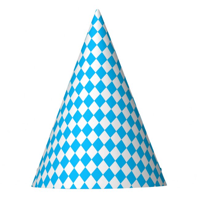 OKTOBERFEST beer festival decoration Blue pattern Party Hat (Front)