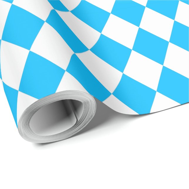 OKTOBERFEST beer festival decoration Blue pattern Wrapping Paper (Roll Corner)