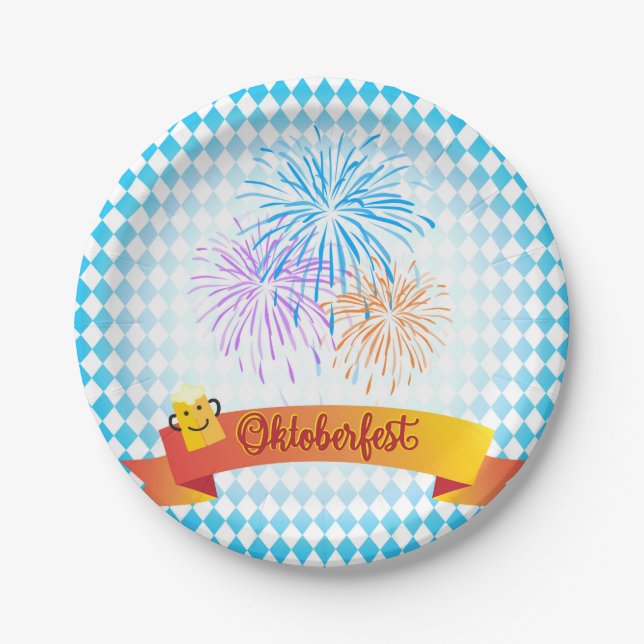OKTOBERFEST beer festival decoration Paper Plate (Front)