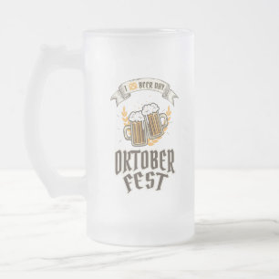 Oktoberfest Beer Festival  Frosted Glass Beer Mug