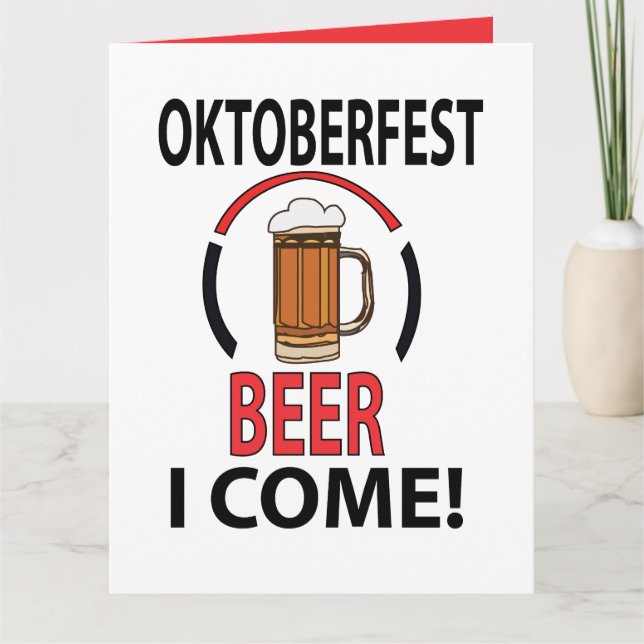Oktoberfest Beer Festival Funny Oktoberfest Card (Front)
