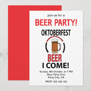 Oktoberfest Beer Festival Party Oktoberfest Invitation