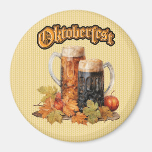 Oktoberfest Beer Mugs Magnet
