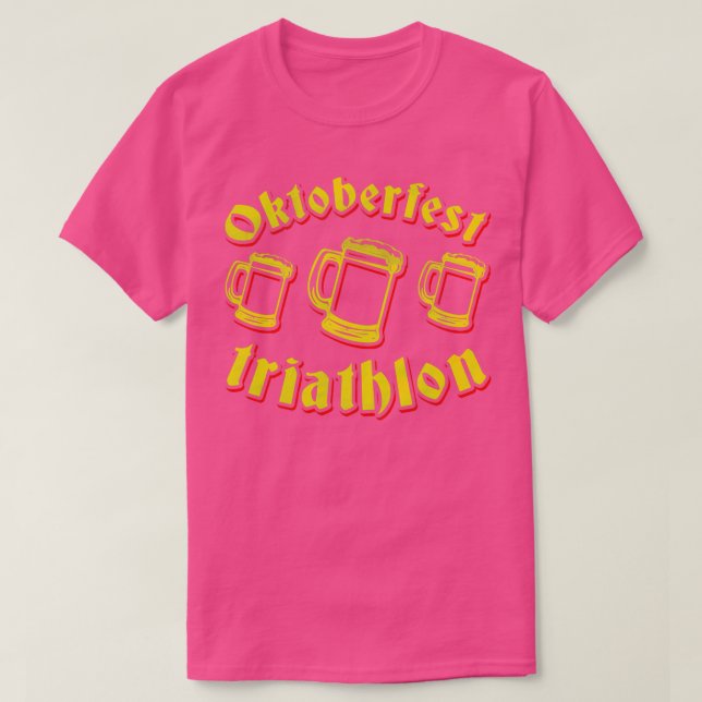 Oktoberfest beer triathlon costume T-Shirt (Design Front)