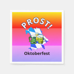 OKTOBERFEST   Beers Cheers   PROST Paper Napkin