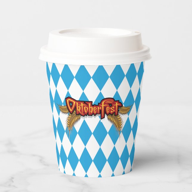 Oktoberfest Blue Paper Cup (Front)