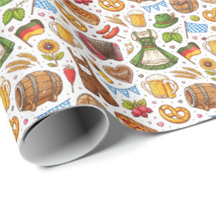 Oktoberfest Celebration Seamless Pattern – Wrappin Wrapping Paper