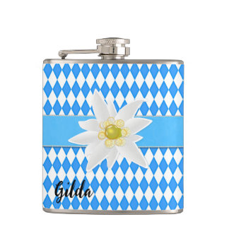 Oktoberfest Check with Edelweiss Hip Flask