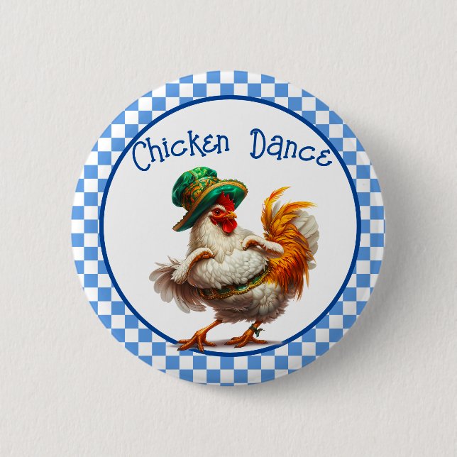 Oktoberfest Chicken Dance  6 Cm Round Badge (Front)