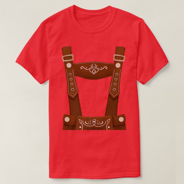 Oktoberfest Costume Halloween Lederhosen Premium T T-Shirt (Design Front)
