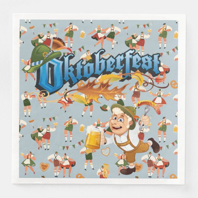 Oktoberfest Dancers Napkin (Front)
