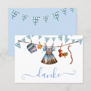 Oktoberfest Danke Thank You note Invitation