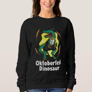 Oktoberfest Dinosaur Lederhosen Bavarian Costume Sweatshirt