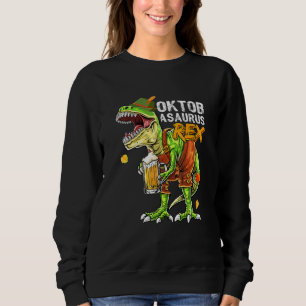 Oktoberfest Dinosaur Lederhosen Bavarian Drink Bee Sweatshirt