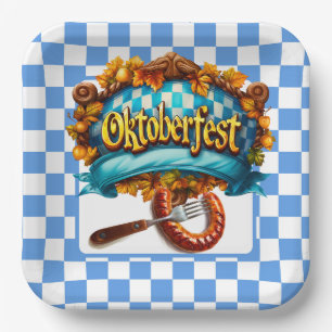 Oktoberfest Feast Paper Plate